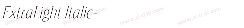 ExtraLight Italic字体转换